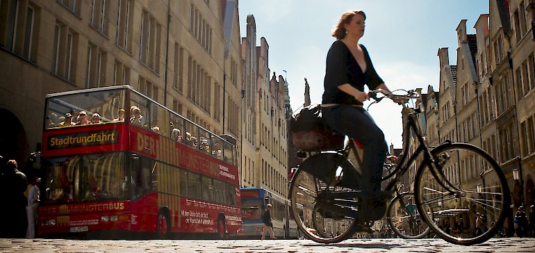 Im Münsterland-Städtereisen-Arrangement ist sowohl ein Leihfahrrad als auch die Fahrt mit dem Münsterbus inkludiert