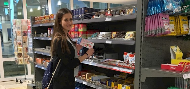 Der eigene, kleine Supermarkt im Gebäude begeistert die Azubis